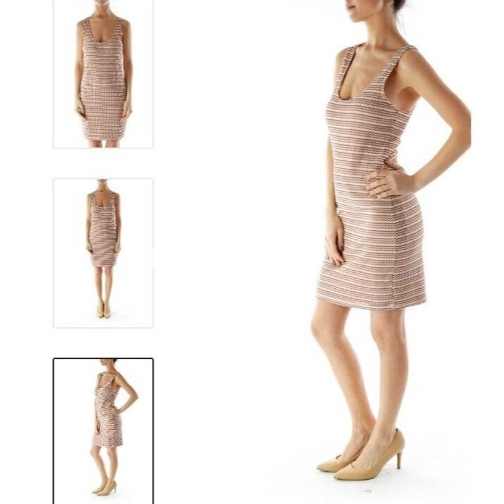 Sanctuary Tank Dress Size Small Multicolor Chevron Stretch Lined NWT